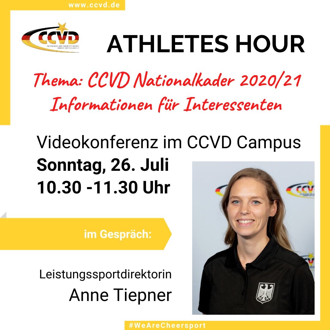 CCVD Athletes Hour zur Team Germany Saison 2020/21