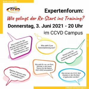 Der CCVD Fachausschuss für Bildung lädt zum Exptertenforum “Wie gelingt der Re-Start ins Training?﻿”