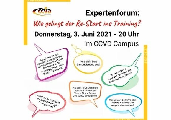 Der CCVD Fachausschuss für Bildung lädt zum Exptertenforum “Wie gelingt der Re-Start ins Training?﻿”