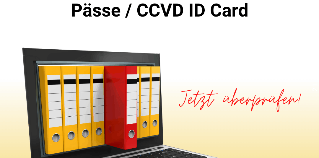 Antragsempfehlungsfristen für Pässe / CCVD ID Cards
