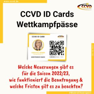 CCVD ID Cards / Wettkampfpässe – Saison 2022/23