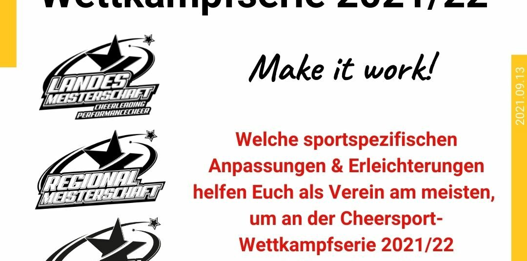 Cheersport-Wettkampfserie 2021/22 – Make it work!