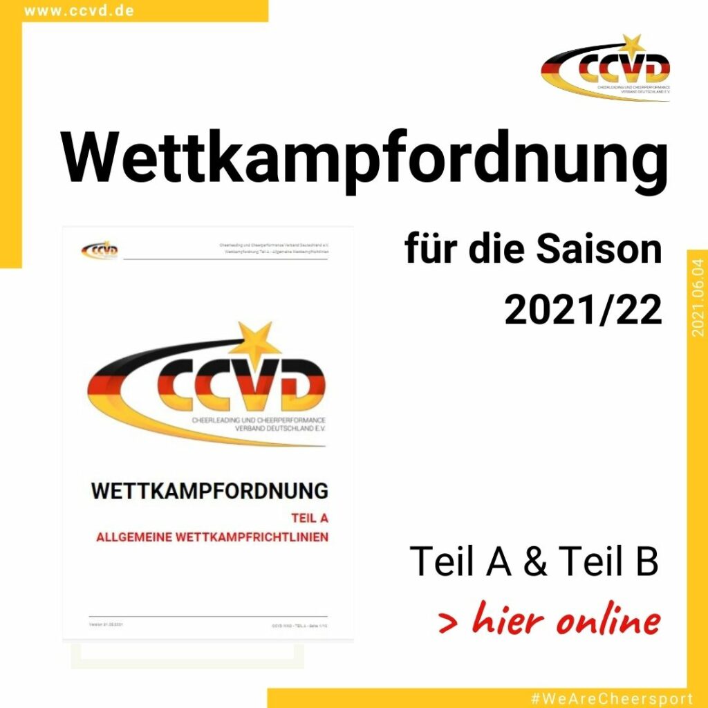 Updates CCVD Wettkampfordnung Cheerleading und Cheerperformance