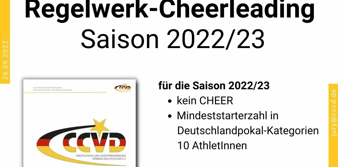 Update Cheerleading Regelwerk Saison 2022/23