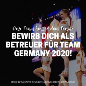 Werde Betreuer des Team Germany 2019/2020
