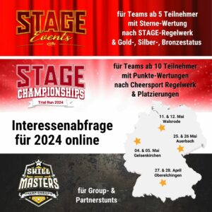 STAGE Events, STAGE Championships & Skill Masters 2024 – Interessenabfrage